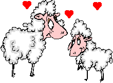 Gif animé amour  mouton